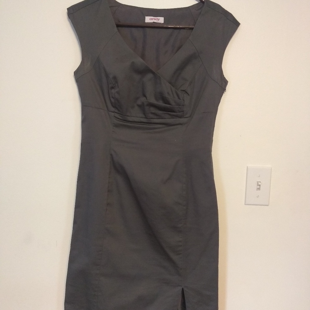 Gray shift dress
